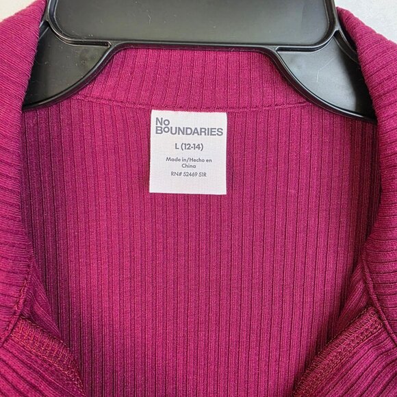 No Boundaries Womens Ribbed Polo Dress Large (12-14) Stretch - Picture 4 of 7